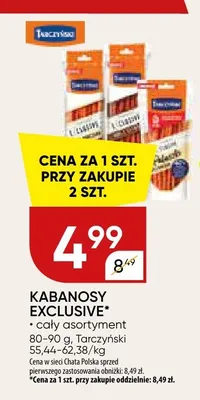 Kabanosy Exclusive Tarczyński promocja w Chata Polska