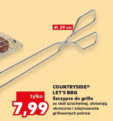 Szczypce do grilla ze stali szlachetnej Countryside Let's Bbq promocja w Kaufland