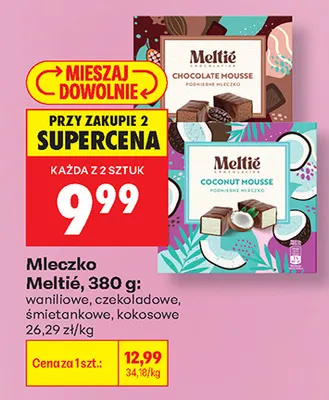 Mleczko waniliowe Meltié promocja w Biedronka