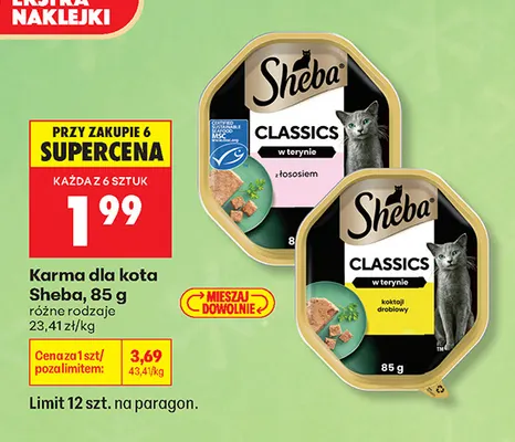 Karma dla kota Sheba Classics w terynie koktajl drobiowy promocja w Biedronka