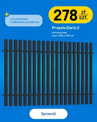 Przęsło Daria 2 antracytowe promocja w Castorama