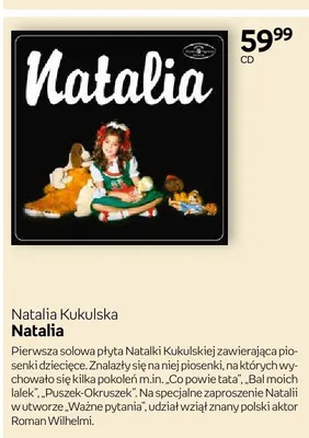 Płyta CD Natalia Kukulska Natalia promocja w Empik
