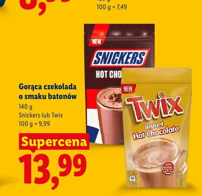 Gorąca czekolada o smaku batonów Snickers promocja w Lidl