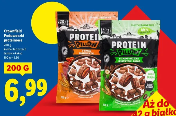 Poduszeczki proteinowe orzech laskowy-kakao promocja w Lidl