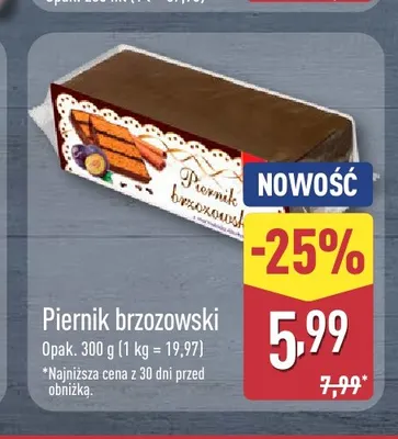Piernik brzozowski promocja w Aldi