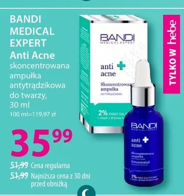 Medical Expart Anti Acne uzupełniająca kuracja antytrądzikowa do twarzy z prebiotykami promocja w Hebe