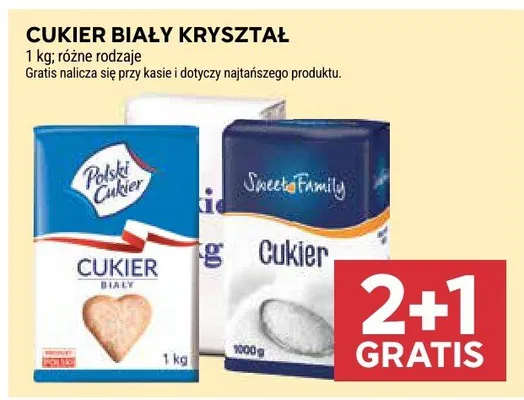 Cukier biały kryształ promocja w Stokrotka