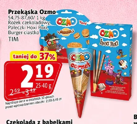 Przekąska Ozmo Rożek czekoladowy promocja w Prim Market
