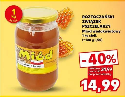 Miód wielokwiatowy promocja w Kaufland