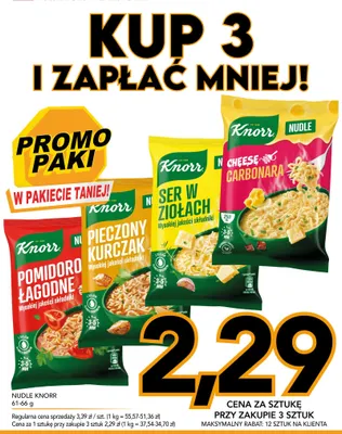 Nudle Knorr ser w ziołach promocja w Kupiec