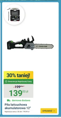 Piła łańcuchowa akumulatorowa 12" promocja w ERLI