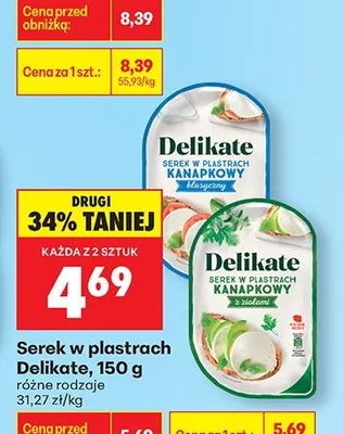 Serek w plastrach Kanapkowy naturalny promocja w Biedronka