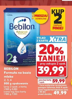 Formuła na bazie mleka Bebilon Advance Pronutra 2 promocja w Kaufland