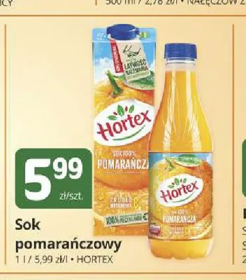 Sok pomarańczowy Hortex promocja w Marketvita