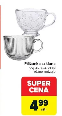 Filiżanka szklana promocja w Carrefour