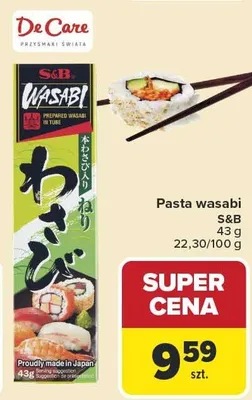 Pasta wasabi S&B promocja w Carrefour