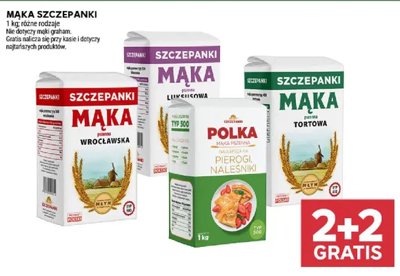 Mąka pszenna tortowa Szczepanki promocja w Stokrotka