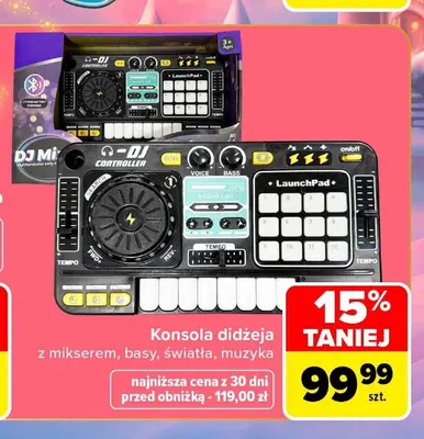 Konsola didżeja z mikserem promocja w Carrefour