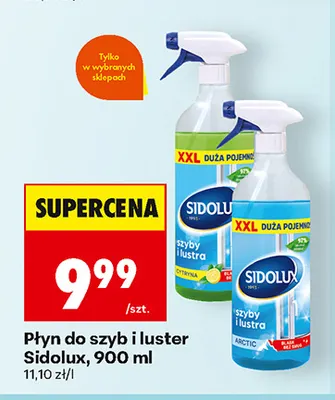 Płyn do szyb i luster Sidolux promocja w Biedronka