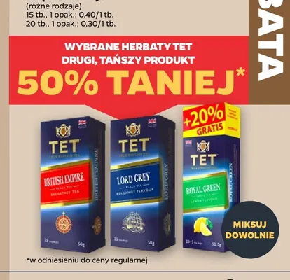 Herbaty TET promocja w Netto