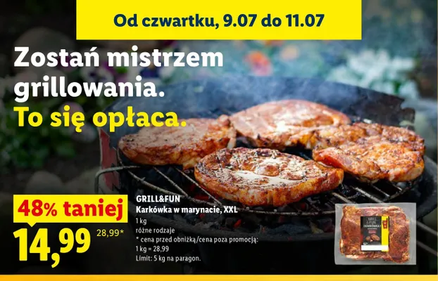 Karkówka w marynacie XXL Grill&Fun promocja w Lidl
