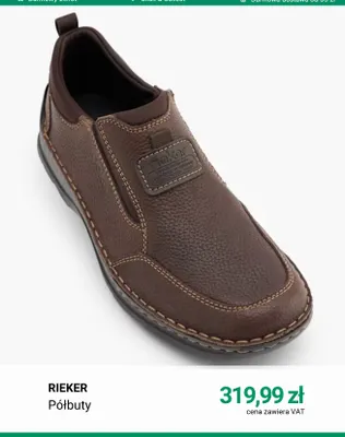 Półbuty Rieker promocja w Deichmann