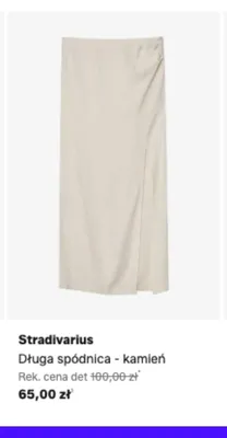 Długa spódnica Stradivarius kamień promocja w Lounge by Zalando