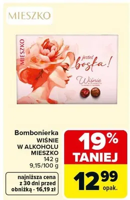 Bombonierka w alkoholu Wiśnie promocja w Carrefour Market