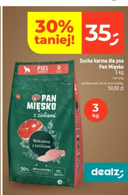 Sucha karma dla psa Pan Mięsko z ziołami Wołowina z królikiem promocja w Dealz