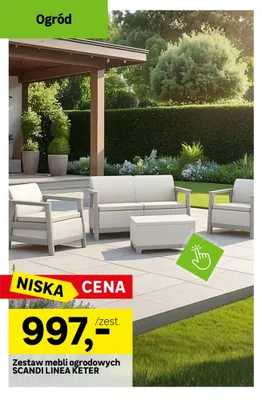 Zestaw mebli ogrodowych SCANDI LINEA KETER promocja w Leroy Merlin