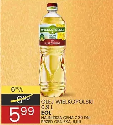 Olej rzepakowy promocja w Wafelek