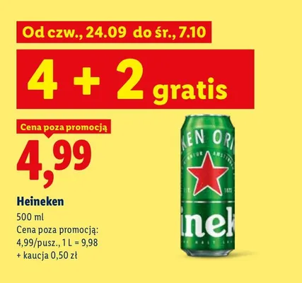 Piwo Heineken promocja w Lidl