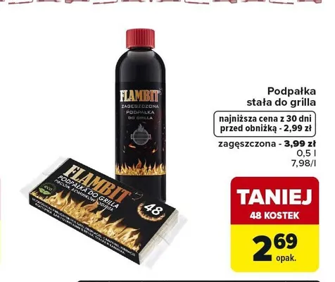 Podpałka stała do grilla Flambit promocja w Carrefour Express