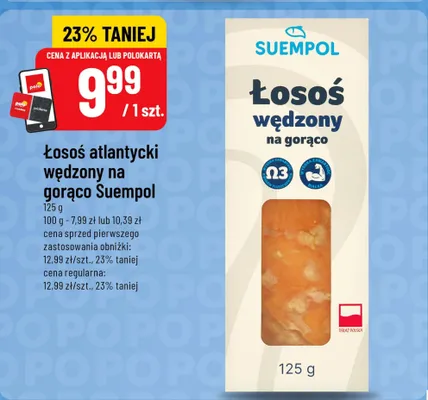 Łosoś atlantycki wędzony na gorąco Suempol promocja w POLOmarket