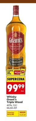 Whisky Grant's Triple Wood promocja w Biedronka
