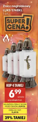 Znicz nagrobkowy Luks 574BKL promocja w Delikatesy Centrum