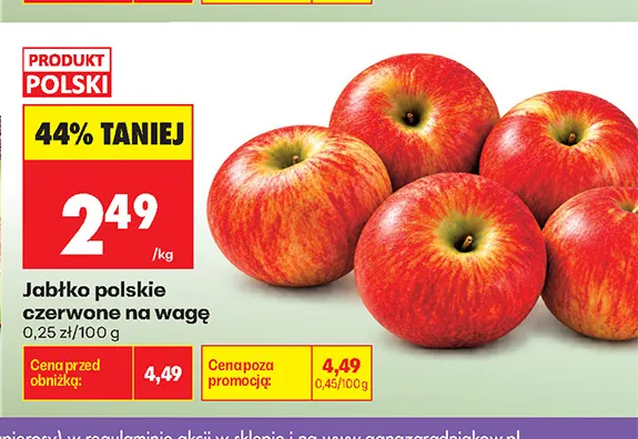 Jabłka polskie czerwone promocja w Biedronka