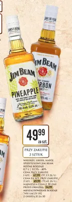 Napój spirytusowy Jim Beam Pineapple promocja w Dino