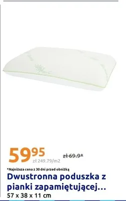 Dwustronna poduszka z pianki zapamiętującej 57x38x11cm promocja w Action