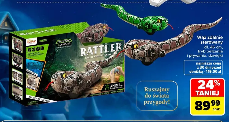 Wąż zdalnie sterowany Rattler promocja w Carrefour