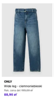 Jeansy Wide leg ciemnoniebieski ONLY promocja w Lounge by Zalando