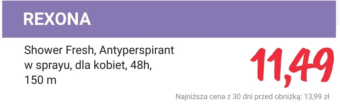 Dezodorant Shower Fresh w sprayu dla kobiet 48h promocja w Rossmann