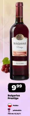 Wino czerwone półsłodkie Bulgarius Prestige Polska promocja w Netto