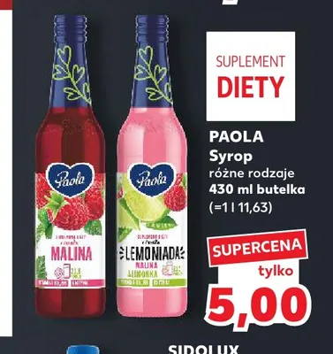 Syrop Paola malinowy promocja w Kaufland