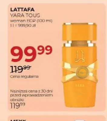 Woda perfumowana Lattafa Yara Tous promocja w Drogerie Jawa