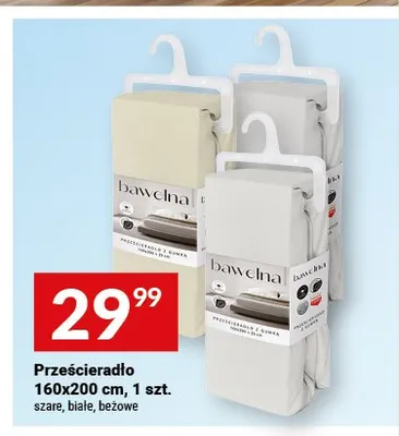 Prześcieradło 160x200 cm promocja w Twój Market