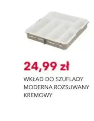 Wkład do szuflady Moderna rozsuwany kremowy promocja w Nela
