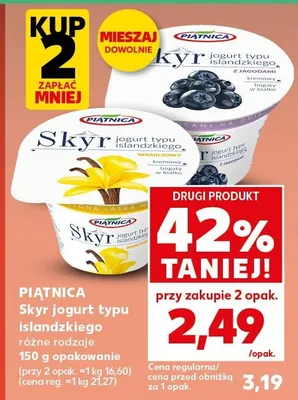Skyr jogurt typu islandzkiego różne rodzaje promocja w Kaufland