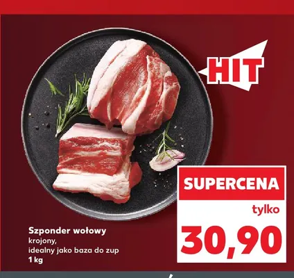 Szponder wołowy krojony promocja w Kaufland