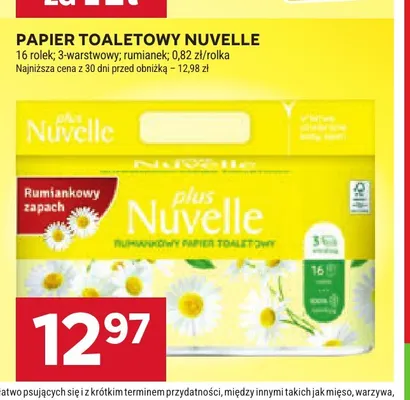 Papier toaletowy Nuvelle rumiankowy 16-pak promocja w Stokrotka